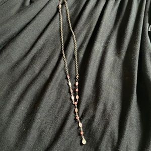 Necklace with pink stones